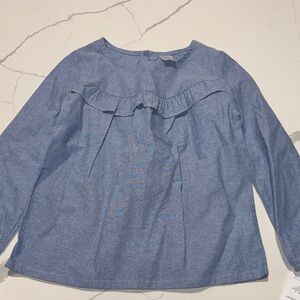 Carters Toddler Girls Chambray Long Sleeve Shirt 5T NWT